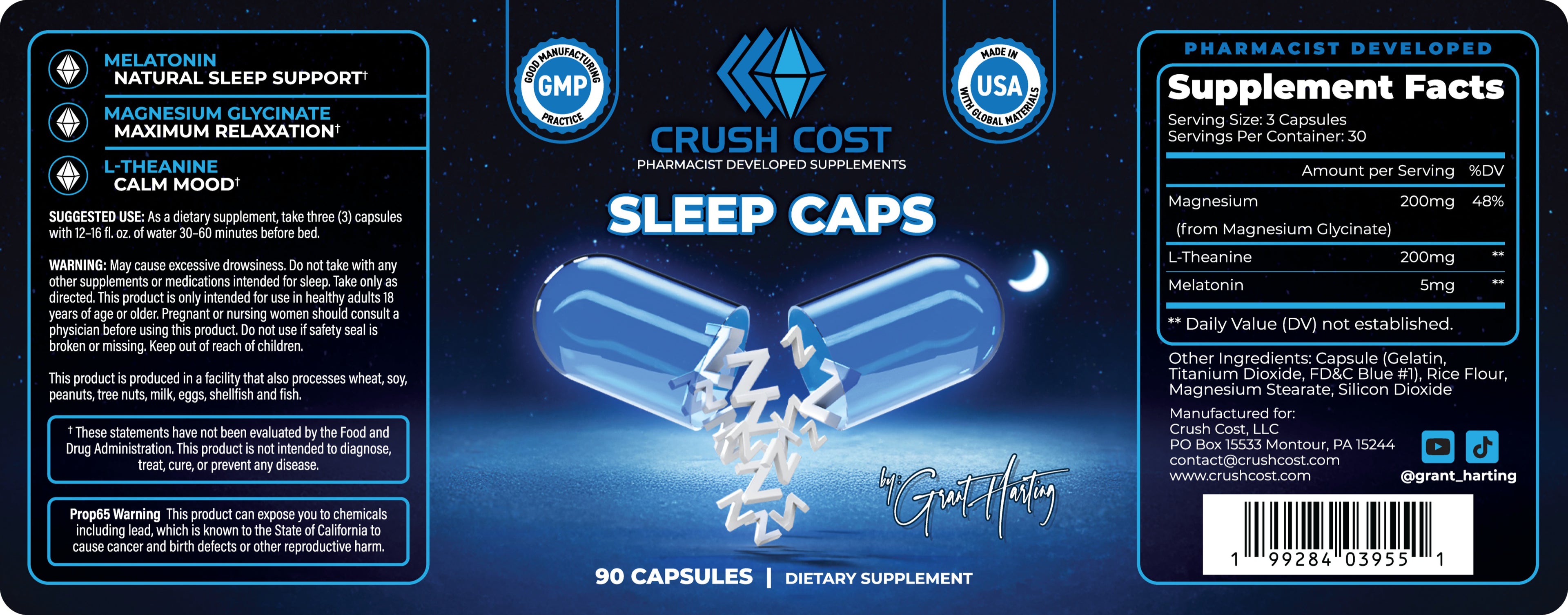 Crush Cost Sleep Caps