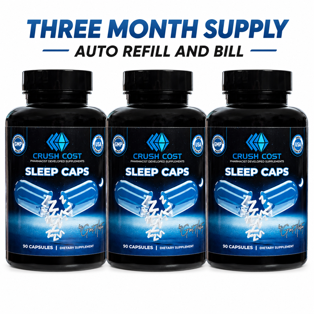 Crush Cost Sleep Caps 3 Month Supply with Auto Refill